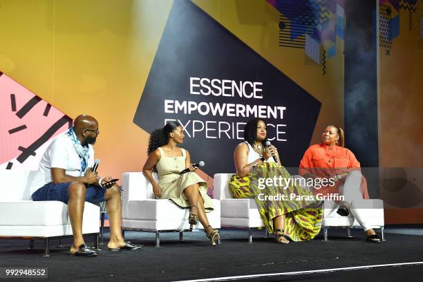 Ventures CEO, Richelieu Dennis, Lip Bar founder Melissa Butler, founder and CEO of The Honey Pot Company Beatrice Feliu Espada and Queen Latifah...