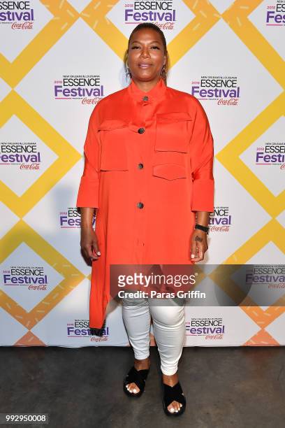 Queen Latifah attends the 2018 Essence Festival presented by Coca-Cola at Ernest N. Morial Convention Center on July 6, 2018 in New Orleans,...