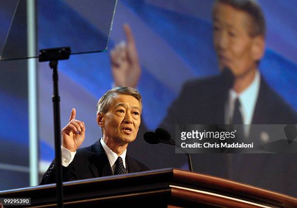 Rep. Bob Matsui, D-Ca., speaks at the Democratic National Convention 2004 in Boston, Ma.