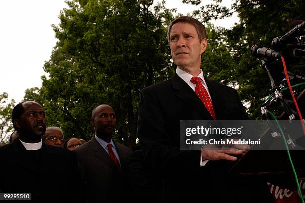Majority Leader Bill Frist, R-Tn., held a press conference with African-American religious leaders to support the up-or-down vote for Judge Janice...