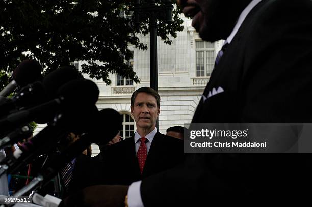 Majority Leader Bill Frist, R-Tn., held a press conference with African-American religious leaders to support the up-or-down vote for Judge Janice...