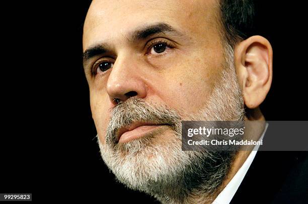 Federal Reserve Chairman Ben Bernanke testifies at a Senate Banking, Housing and Urban Affairs Committee Monetary Policy Report hearing to receive...