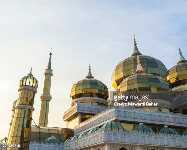 crystal mosque at terengganu, malaysia - crystal mosque stock pictures, royalty-free photos & images