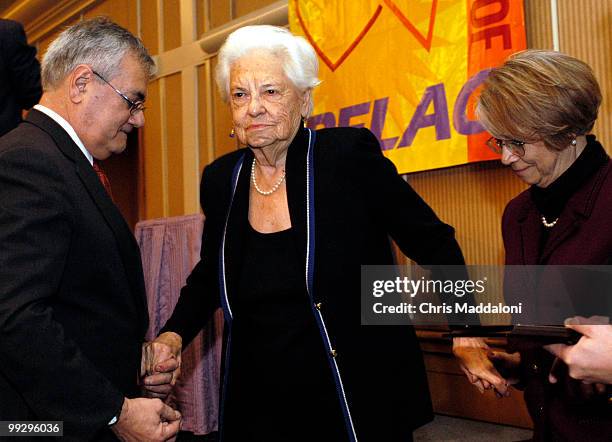 Rep. Barney Frank, D-Ma., and his mother, Elsie, and her daughter Ann Lewis at the Parents, Familes and Friends of Lesbians and Gays 30th Anniversary...