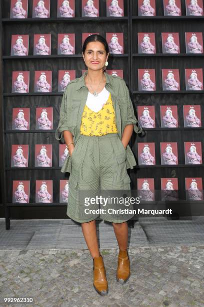 Leyla Piedayesh attends the Magazine Lauch Party on July 6, 2018 in Berlin, Germany.
