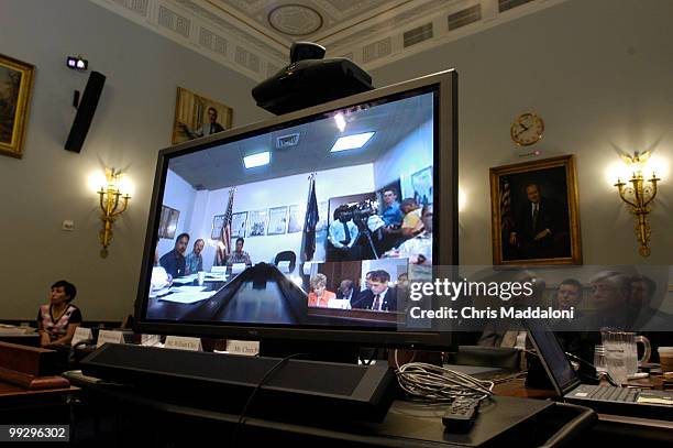 The first teleconference between Guam and Washington, D.C., some 8,000 miles apart took place today, at a Congressional hearing on Congresswoman...