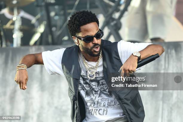 Big Sean performs on the main stage on Day 1 of Wireless Festival 2018 at Finsbury Park on July 6, 2018 in London, England.