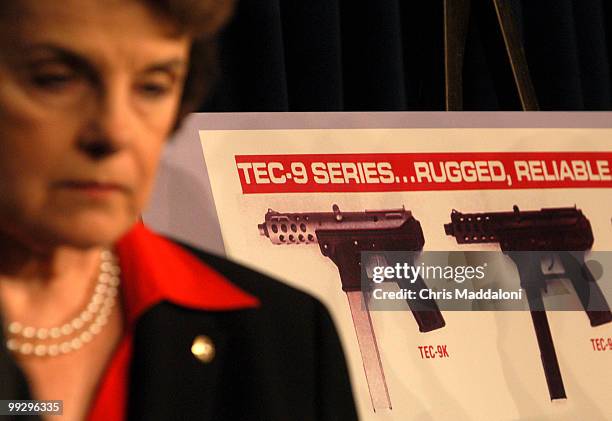 Sen. Diane Feinstein, D-Ca., at a press conference about renewing the ban on assault-grade automatic weapons.