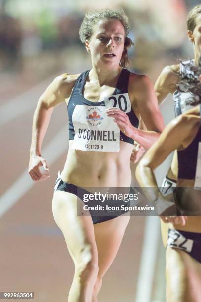 Jessica O'Connel running the 5000m at the 2018 Athletics Canada National Track and Field Championships held on July 5 at the Terry Fox Athletics...