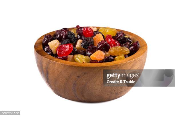 mix variety of dried fruit - fruchtzucker stock-fotos und bilder