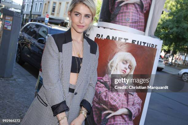 Caro Daur attends the Magazine Lauch Party on July 6, 2018 in Berlin, Germany.