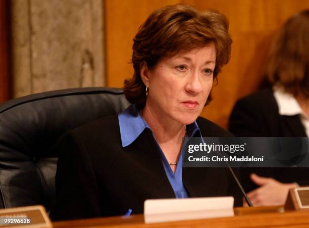 Chairman Susan Collins, R-Me., at a Senate Homeland Security and Governmental Affairs Committee hearing on the nomination of David Norquist to be CFO...