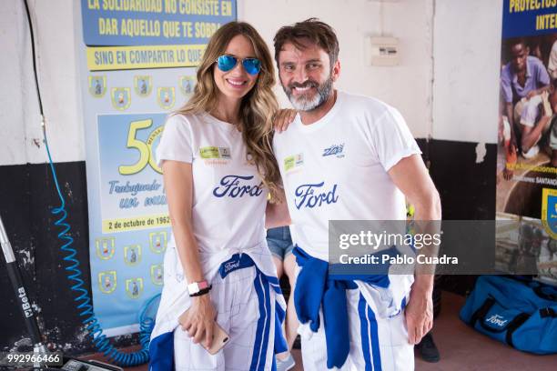 Vanesa Romero and Fernando Tejero attend the '24 Horas Ford' charity race at Jarama racetrack on July 6, 2018 in Madrid, Spain.