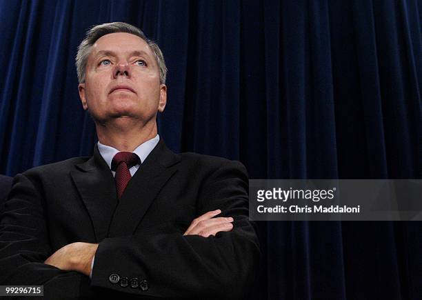Sen. Lindsay Graham, R-SC, at a press conference about the stalling of legislation in the Senate on immigration reform.