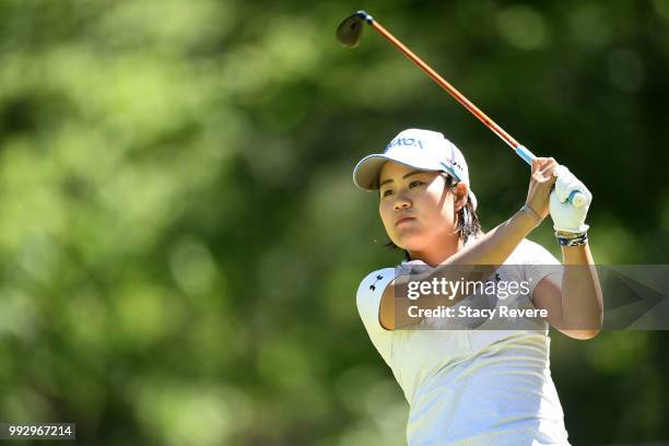 Nasa Hataoka of Japan hits her tee shot on the 17th hole during the second round of the Thornberry Creek LPGA Classic at Thornberry Creek at Oneida...