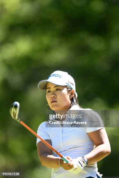 Nasa Hataoka of Japan hits her tee shot on the 17th hole during the second round of the Thornberry Creek LPGA Classic at Thornberry Creek at Oneida...