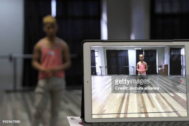 Young artist can be seen during a casting for the circus show "Afrika! Afrika!" speaks during the casting of you talents in Cape Town, South Africa,...