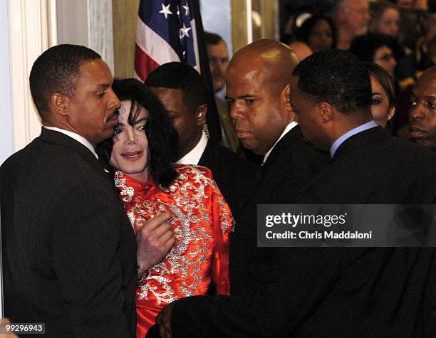 Singer Michael Jackson was on Capitol Hill today, visiting Rep. Sheila Jackson-Lee, D-Tx. Jackson was in Washington this week to revceive an award...