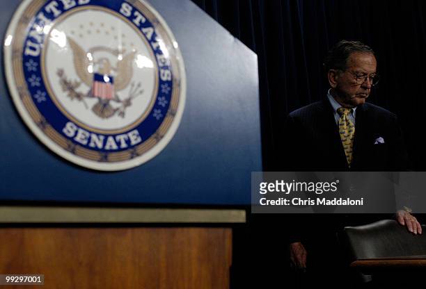 Sen. Ted Stevens, R-Ak., at a press conference to support up-or-down votes for judges, which could trigger the nuclear option over judicial nominees.