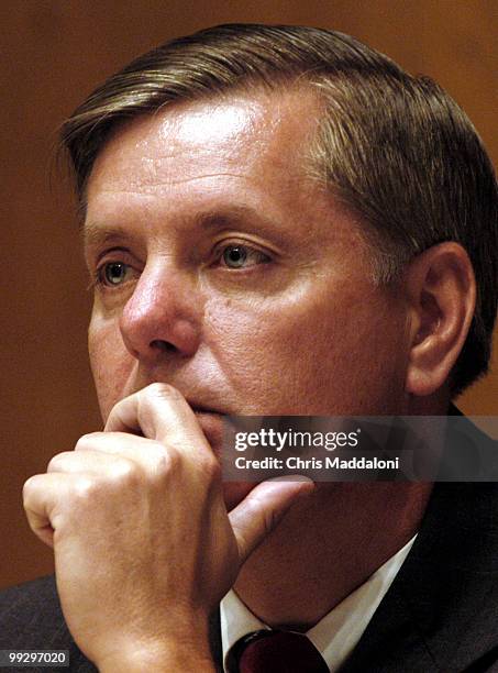 Sen. Lindsey Graham, R-SC at a Senate Judicary hearing on judge nominations.