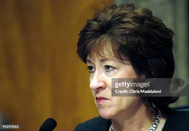 Chairman Susan Collins, R-Me., at a Senate Homeland Security and Governmental Affairs Committee hearing on "Hurricane Katrina: Managing Law...