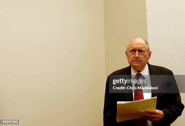 Sen. Carl Levin, D-Mi., speaks at press conference on the Senate Homeland Security and Governmental Affairs Permanent Investigations Subcommittee's...