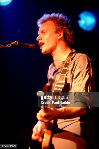 Singer Sting of The Police performs on stage at B'Ginnings in Schaumberg, Illinois, March 13, 1979.