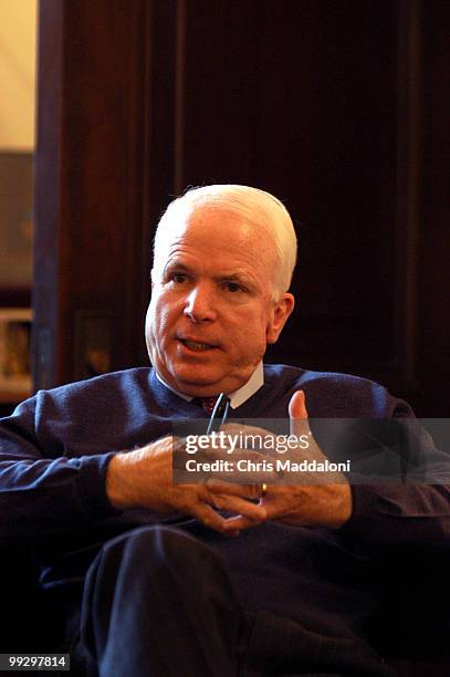 Sen. John McCain, R-Az., at an interview in his office