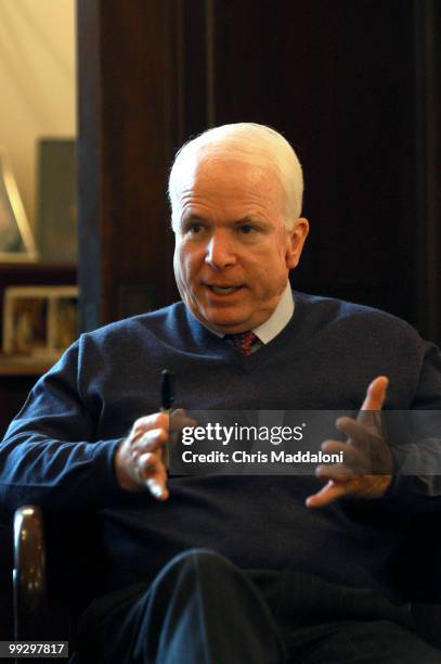 Sen. John McCain, R-Az., at an interview in his office