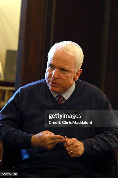 Sen. John McCain, R-Az., at an interview in his office