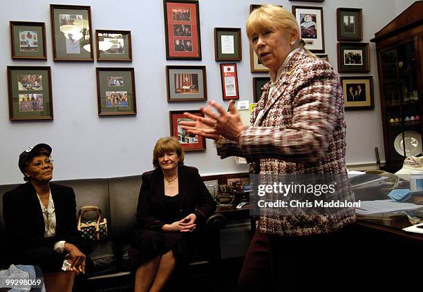 Singer Dionne Warwick , on the hill with NAMM, the International Music Products Association, speaks to Rep. Carolyn McCarthy, D-NY , about the need...