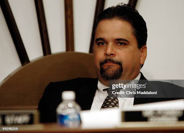 Chairman Richard Pombo, R-Ca., at a House Resources Committee full committee oversight hearing on "Potential Listing of the Eastern Oyster Under the...
