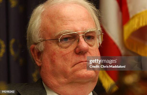 Chairman James Sensenbrenner, R-Wi., watches James Comey, deputy attorney general, Justice Department, testify at the House Judiciary Committee...