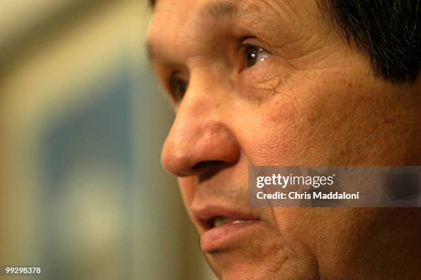 Rep. Dennis Kucinich, D-Ohio, at a press conference to annouce his bill to create a Department of Peace, which he believes should be a cabinet-level...