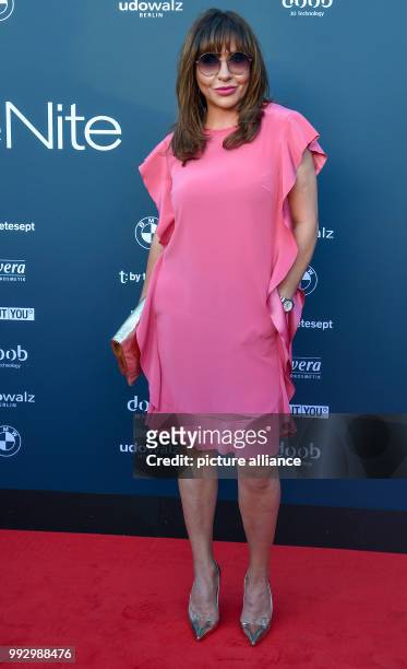 July 2018, Berlin, Germany: Simone Thomalla, actress, arrives for the presentation of the label Michalsky at the Stylenite, held under the slogan...