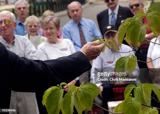 Matthew Evans, Landscape Architect of the Capitol, formally accepts the dedication a Flowering Dogwood on the south corner of the West Front lawn...