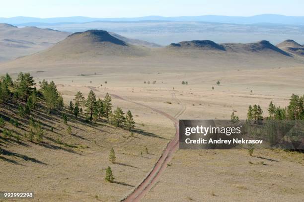 merkit tract, buryatia, siberia, russia - highland region stock pictures, royalty-free photos & images