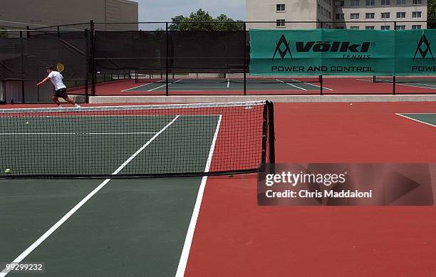 Kristijan Mitrovski, the head tennis instructor, at the Trinity Center health club