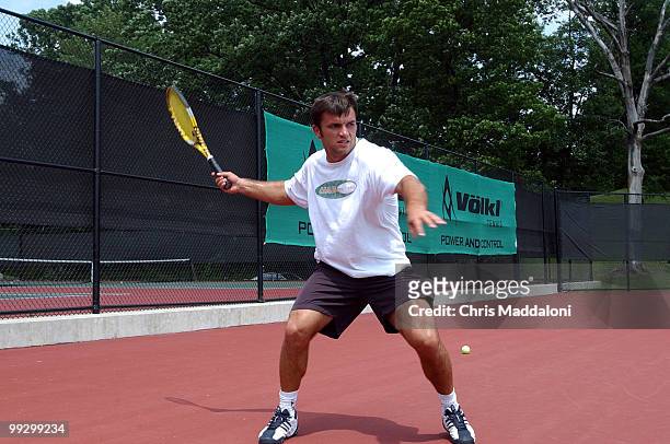 Kristijan Mitrovski, the head tennis instructor, at the Trinity Center health club