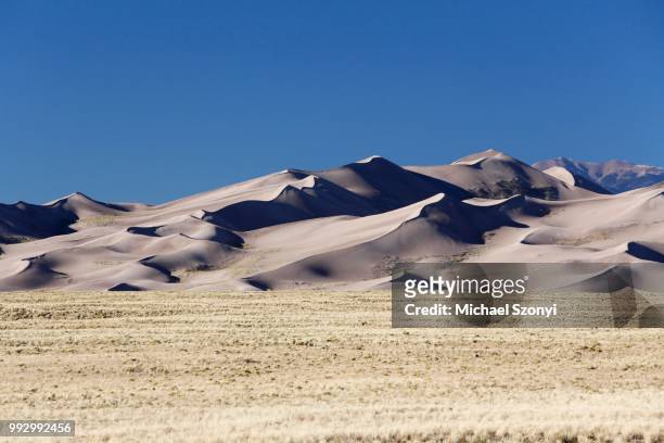 sangre de cristo mountains, great sand dunes national park and preserve, colorado, united states - sangre stock pictures, royalty-free photos & images