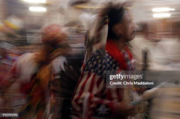 Arby Little Soldier, from the Three Affliated Tribes, takes part in the Mandaree dance at the Sakakawea Statue dedication. Sakakawea, a North Dakotan...