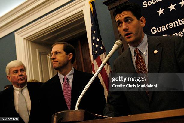 Fmr. Rep. Jack Kemp, R-NY, Sen. John Sununu, R- NH, and Rep. Paul Ryan, R-Wi., spoke today about Ryan's new legislation, HR 4851, the "Social...