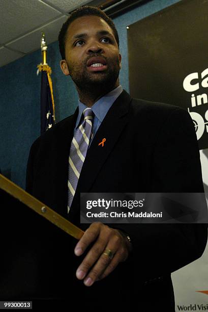 Rep. Jesse Jackson, Jr. D-Ill., at a news conference at the National Press Club about the current crisis in Uganda, "Caught in the Crossfire: The...