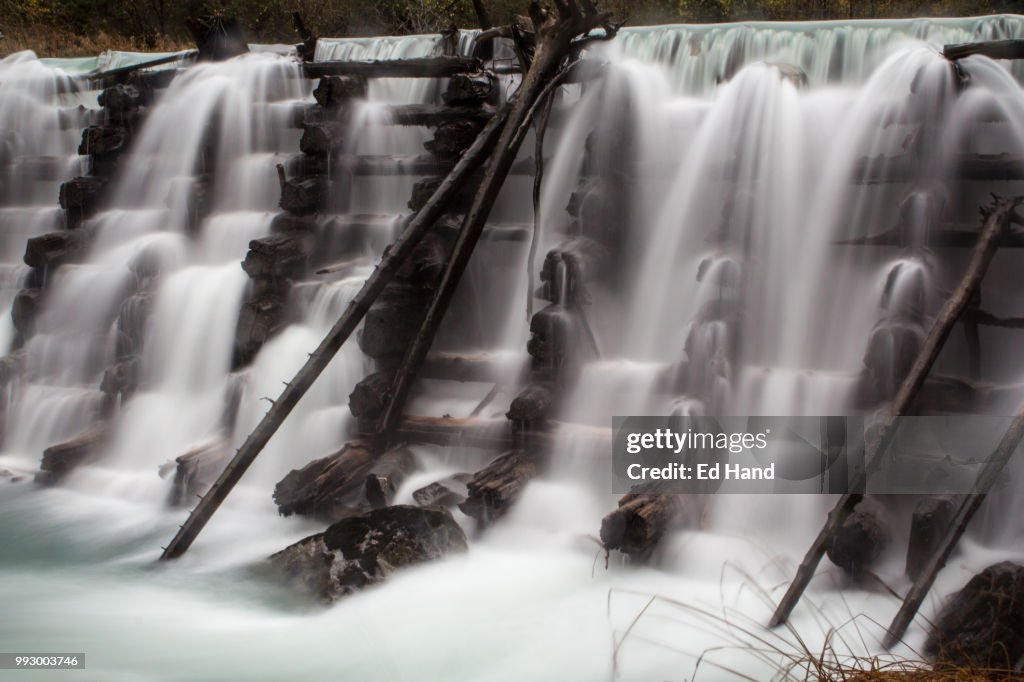 Water Flowing Over Granite Creek Dam
