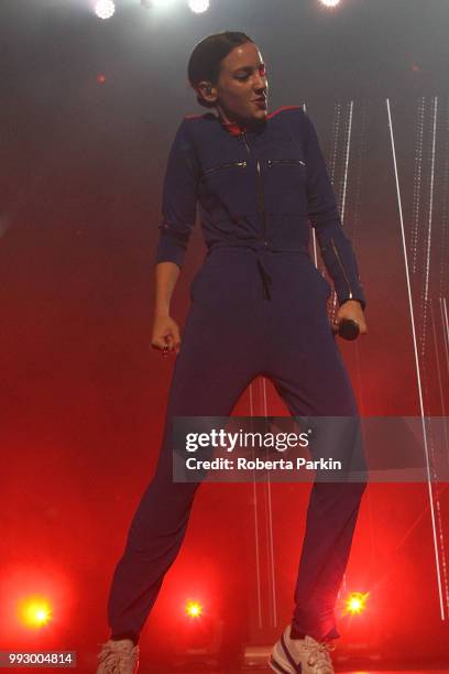 Jain performs during the 2018 Festival International de Jazz de Montreal at Quartier des spectacles on July 5th, 2018 in Montreal, Canada.