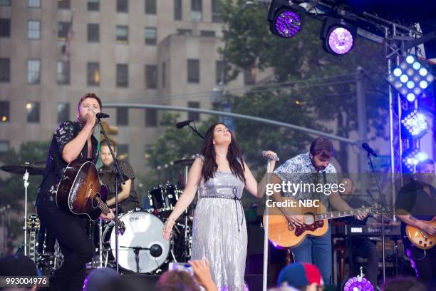 Charles Kelley, Hillary Scott, and Dave Haywood of Lady Antebellum on Friday, July 6, 2018 --