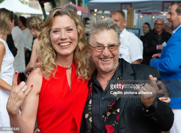 July 2018, Bad Hersfeld, Germany: Franziska Reichenbacher, celebrity and Martin Semmelrogge, actor, at the opening of the 68th Bad Hersfeld festival,...