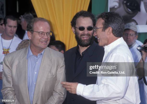 Actors Kelsey Grammer, Tom Hanks and Tim Allen attend the world premiere of "Toy Story" on November 13, 1999 at El Capitan Theater in Hollywood,...