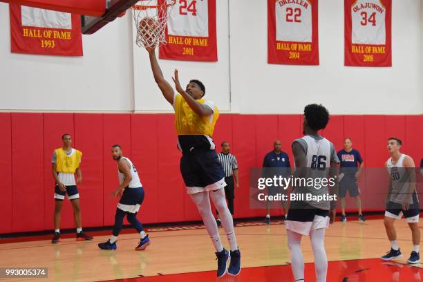 Kevin Jones of Team USA shoots the ball during practice at the University of Houston on June 21, 2018 in Houston, Texas. NOTE TO USER: User expressly...