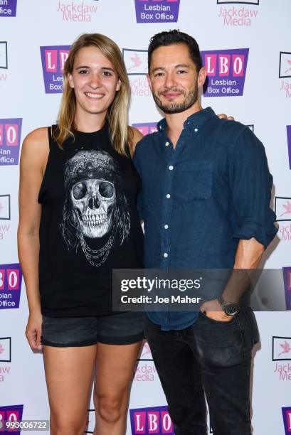 Hannah Winterbourne and Jake Graf attend a screening of 'Different For Girls' at The Curzon Mayfair on July 6, 2018 in London, England.